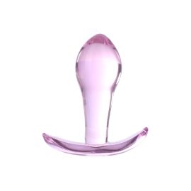Анальная Пробка Стеклянная YUN MAN Crystal Butt Plug, Розовая (Small), фото 