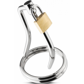 Уретральный Стимулятор с Замком Sinner Penis Cage With Penis Plug, фото 