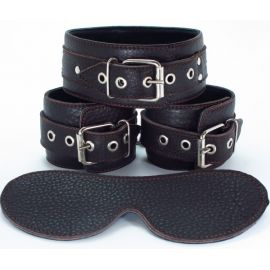 Набор БДСМ Аксессуаров Из Мягкой Кожи, фото 