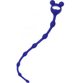 Анальная Цепочка Силиконовая ToDo by Toyfa Froggy, Синяя, 27.4 см, фото 