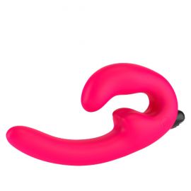 Страпон SHAREVIBE с вибрацией розовый, фото 