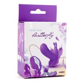 Мини-вибратор в форме бабочки, поясной Butterfly, 7 режимов вибрации, фиолетовая, фото 