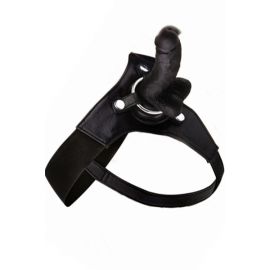 Страпон с кожаными трусиками Realistic - 7 Inch - Strap-On - Ouch!, фото 