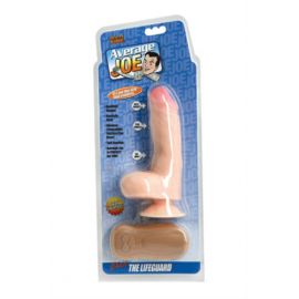 Фаллоимитатор Average Joe The Life Guard Chad с функцией нагрева телесный с вибрацией, фото 