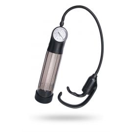 Помпа для пениса Sexus Men Expert, вакуумная, механическая, с манометром, ABS пластик, чёрная, 35 см, фото 