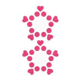 Пэстисы открытые "Круги и сердца" розовые SH-OUNS015PNK, фото 