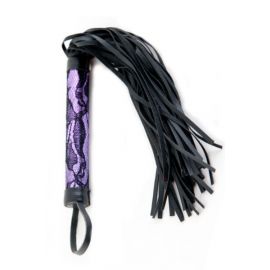 Флоггер TOYFA Marcus С Кружевной Ручкой, 38 см, Фиолетовый, фото 