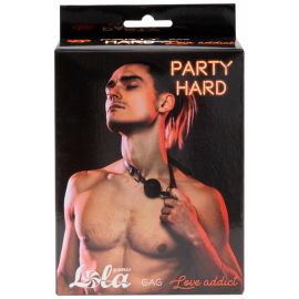 Кляп Party Hard Love Addict, Черный, фото 