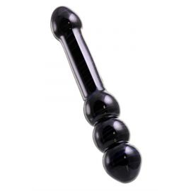 Фаллоимитатор стеклянный Sexus Glass, Стекло, Чёрный, 19 см, фото 