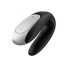 Вибратор для пар на дистанционном управлении Satisfyer Double Fun чёрный (стимуляция - вибромассажер), фото 