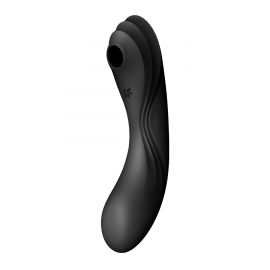 Вакуумный стимулятор клитора с вибрацией Satisfyer Curvy Trinity 4 Black, фото 