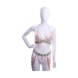 Белье "Богиня" Из Цепей, Золотой, фото 