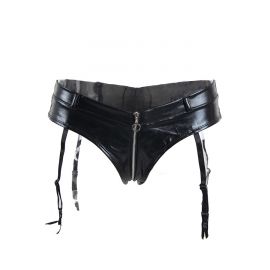 Шортики LOVEBUTIK Из Эко-кожи Черные XS-S, фото 