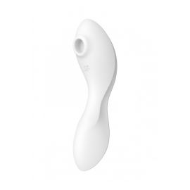 Вакуумный Стимулятор Клитора Satisfyer Curvy Trinity 5+ С Вибрацией, Белый, фото 