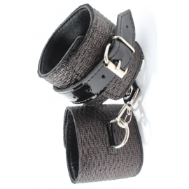 Наручники Из Натуральной Кожи BDSM С Тиснением, фото 