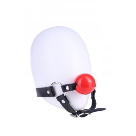 Кляп Силиконовый Intimlab Lay-A2035 С Черным Ремешком и Красным Шариком, фото 