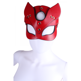 Маска-кошечка Кожаная Intimlab Lay-A3604, Красная, фото 