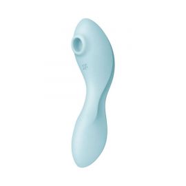 Вакуумный Стимулятор Клитора Satisfyer Curvy Trinity 5+ С Вибрацией, Голубой, фото 
