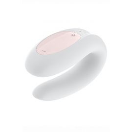 Вибратор для пар на дистанционном управлении Satisfyer Double Joy белый, фото 