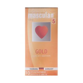 Презервативы Masculan 5 Ultra 10 шт  Золотого цвета, фото 