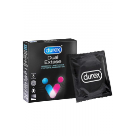 Презервативы Durex №3 Dual Extase рельефные с анастетиком, фото 