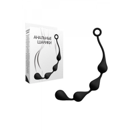 Анальные шарики каплевидные Джага-Джага большие, черные, фото 