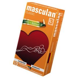 Презервативы Masculan Classic 3, 10 шт. с колечками и пупырышками (Dotty+Ribbed), фото 