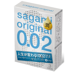 Презервативы Sagami Original Extra Lube 0.02 Ультратонкие PUR 3 шт, фото 