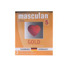 Презервативы Masculan 5 Ultra 3 шт Золотого цвета, фото 