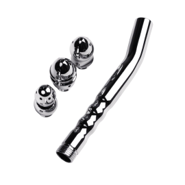 Анальный душ с тремя насадками, TOYFA METAL, серебристый Ø2СМ, 15,4Г, фото 