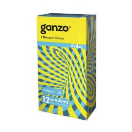 Презервативы Ganzo Ribs Ребристые Latex 12 шт, фото 