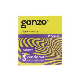 Презервативы Ganzo Sense Тонкие Latex 3 шт, фото 