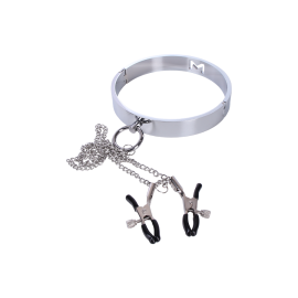 Ошейник Металлический С Зажимами Для Сосков Intimlab Lay-A1209, zip, фото 