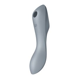 Вакуумный Стимулятор Клитора Satisfyer Curvy Trinity 3 С Вибрацией, Сине-Серый, фото 