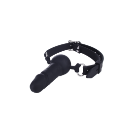 Кляп-фаллос Силиконовый Intimlab Lay-A2069, Черный, фото 