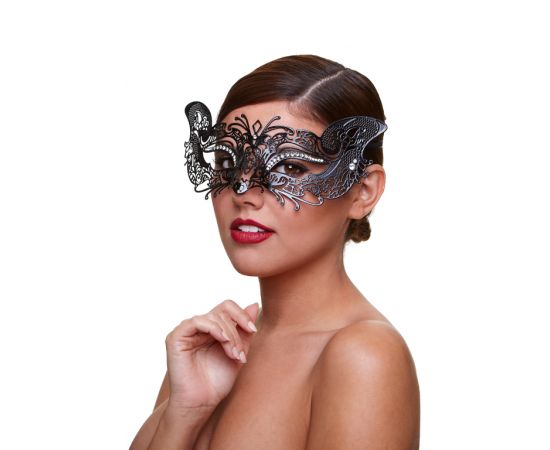 Маска со стразами Masq Courtesan черная, фото 