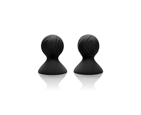 Насадки-присоски На Соски Nipple Play Silicone Pro Nipple Suckers, Черные, фото 