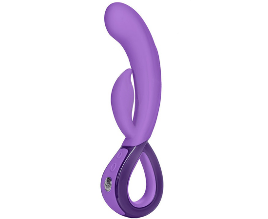 Вибратор с клиторальным стимулятором LEIA фиолетовый, фото 