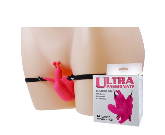 Страпон с вибрацией с клиторальным стимулятором BW-022045, фото 