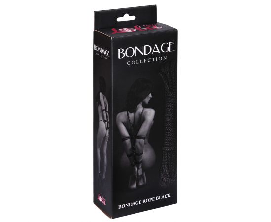 Веревка Bondage Collection 9 м, Черная, фото 
