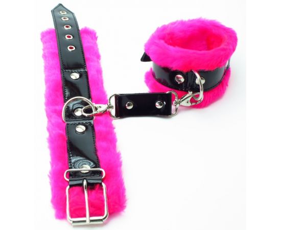 Наручники BDSM Light С Мехом, Розовые, фото 