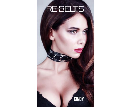 Ошейник Rebelts Cindy С Зеркальным Элементом, Черный, фото 
