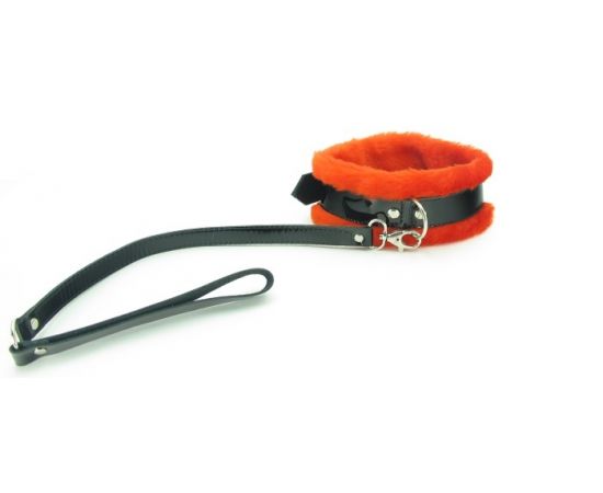 Ошейник С Мехом BDSM Light, Красный, фото 