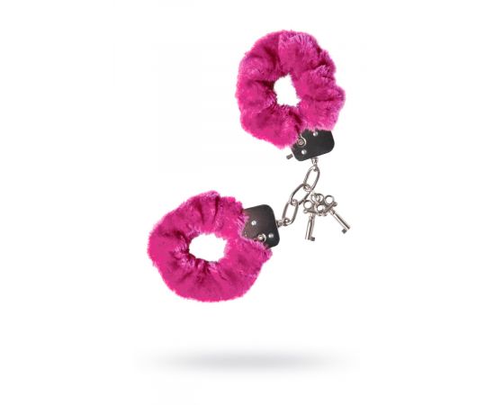 Наручники Меховые TOYFA Theatre, Розовые, фото 