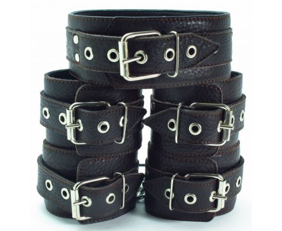 Набор Фиксаторов BDSM Арсенал (Наручники, Наножники, Ошейник), фото 