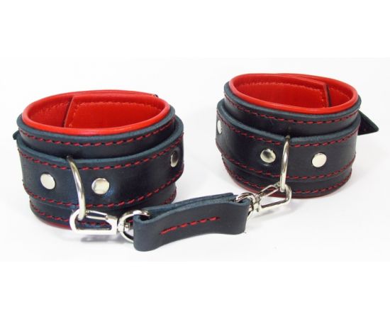 Оковы На Ноги BDSM Арсенал С Красным Подкладом, фото 