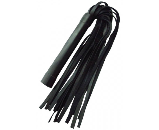 Плеть Из Натуральной Кожи BDSM Арсенал, Черная, фото 