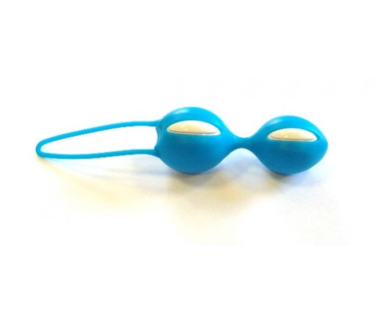 Вагинальные шарики Fun Factory Smartballs Duo ярко-голубой, фото 