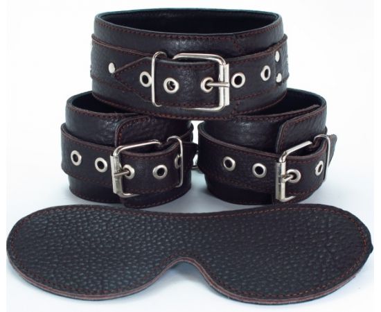 Набор БДСМ Аксессуаров Из Мягкой Кожи, фото 