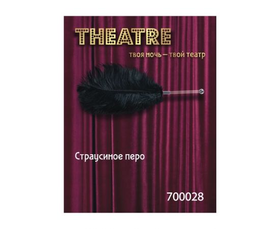 Перо Страусиное TOYFA Theatre, Черное, фото 
